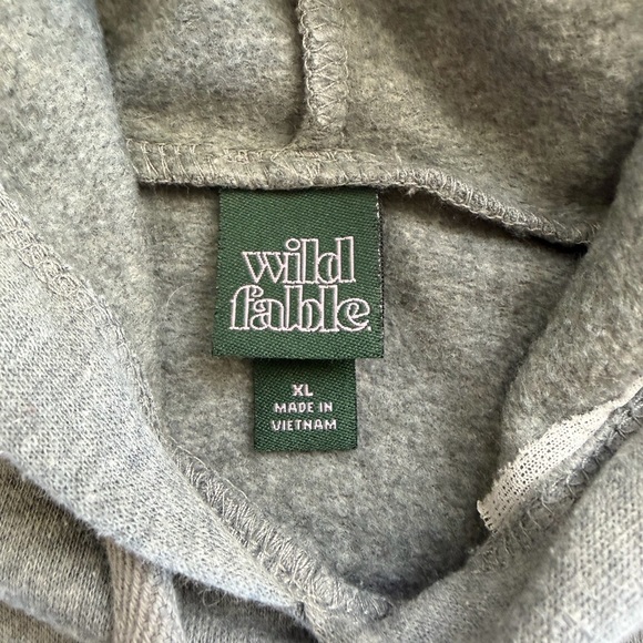 Wild Fable Gray Pullover Hoodie Sweatshirt Kangaroo Pocket Size XL - Picture 3 of 6
